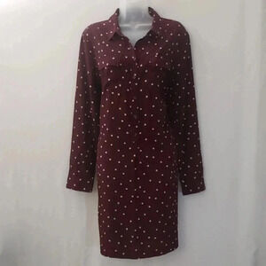 Old Navy | Dress | Burgundy Polkadot | Size L